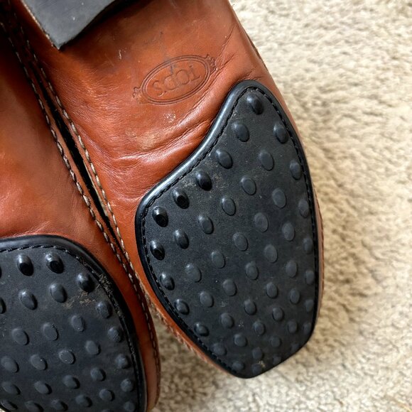 TOD'S $750 Brown Leather Wingtip Brogues Size 39 EU Men's 9 Lace-Up Dress Shoes‎ - Picture 6 of 16